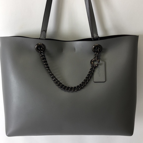 Coach Signature Chain C Tote Heather Grey 78218 - Picture 3 of 10